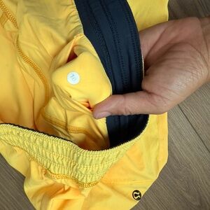 Limited Edition Yellow Lululemon Athletic Shorts with Inner Liner